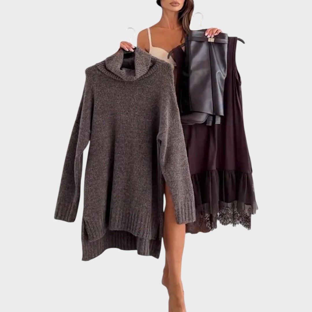 NeroVelluto™ | Set Maglione & Abito Eleganza