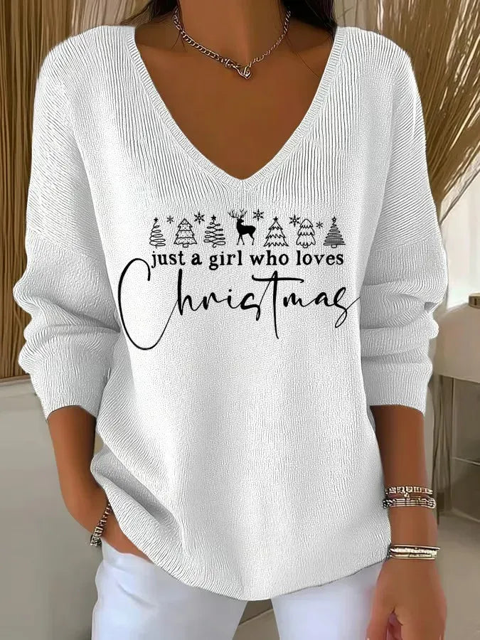StellaNatalizia™ | Maglione Festivo a Scollo a V Donna