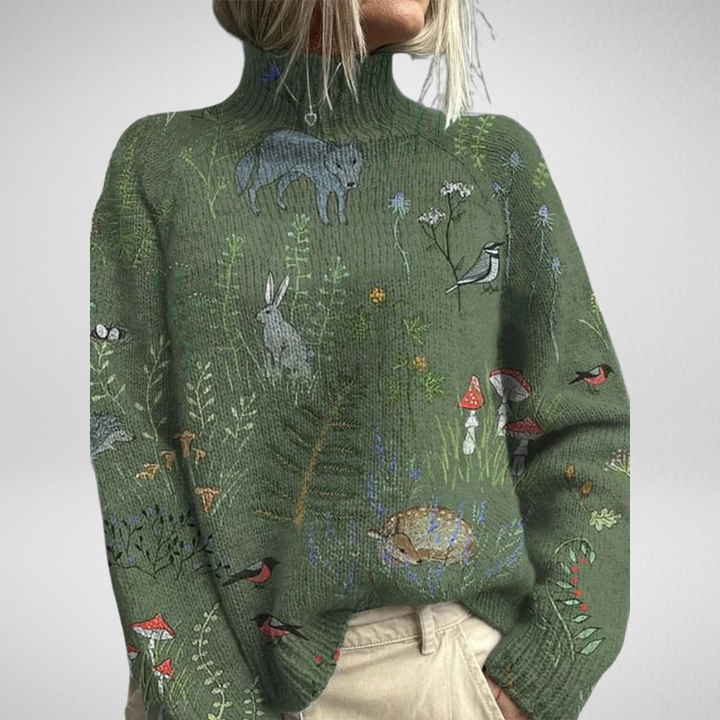 FioraSelvatica™ | Maglione Ricamato “Giardino Selvaggio