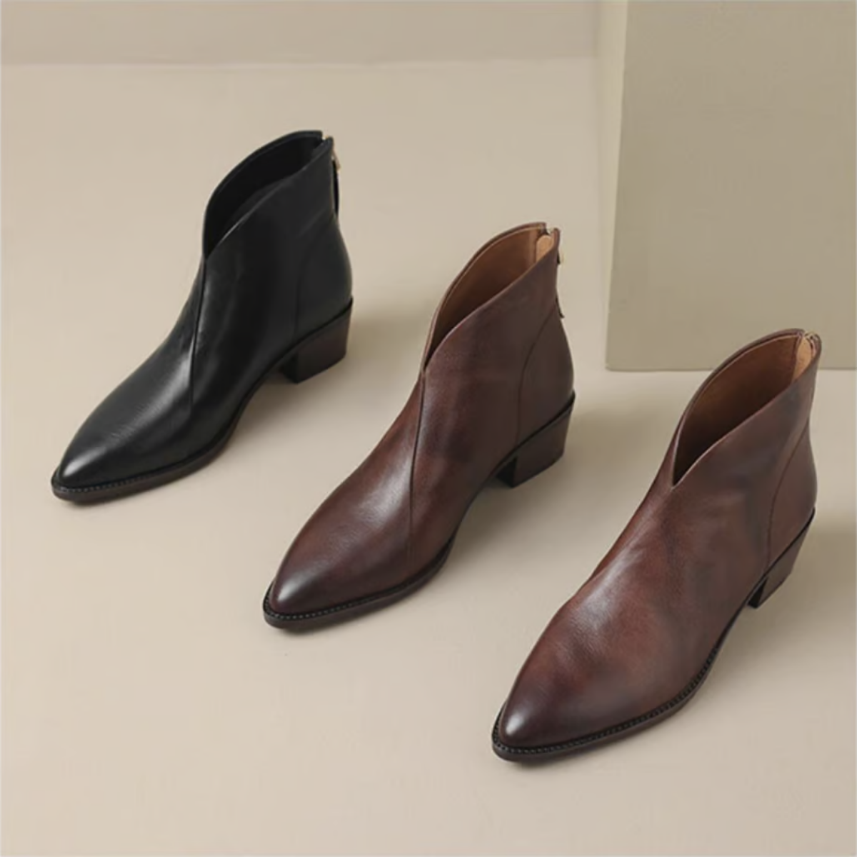 Vellora™ | Stivaletti Eleganti con Tacco Basso