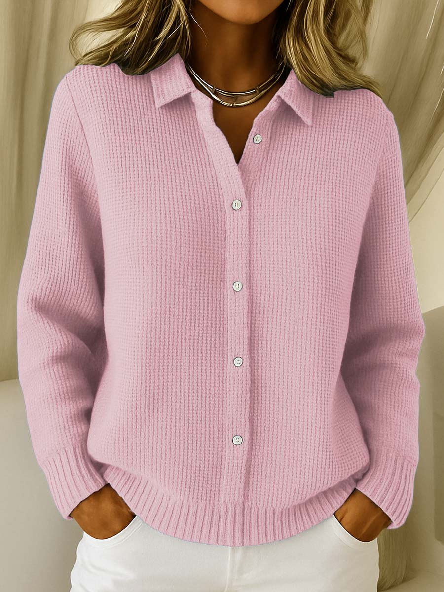 LiaColletto™ | Cardigan Elegante a Collo Raffinato Donna