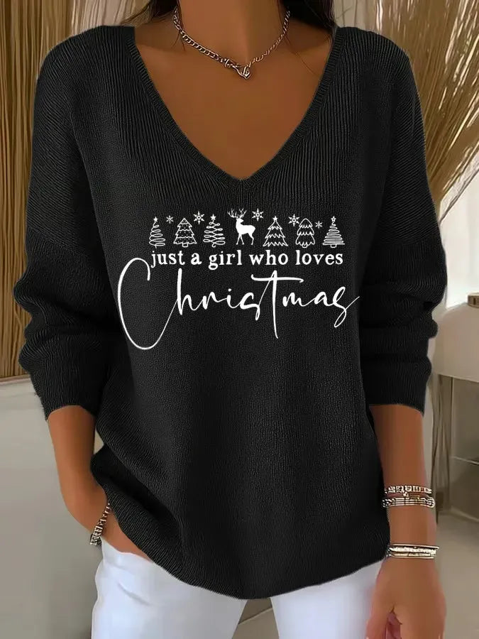 StellaNatalizia™ | Maglione Festivo a Scollo a V Donna