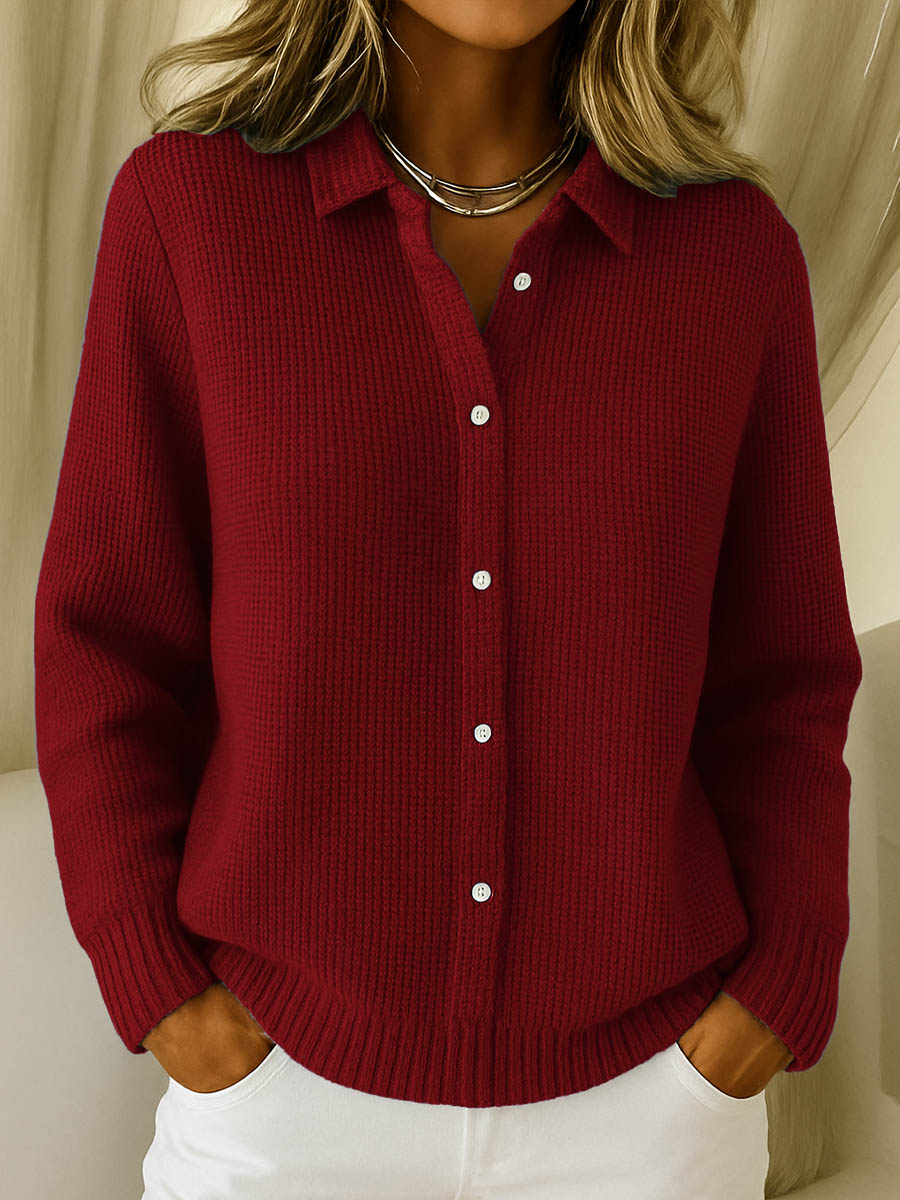 LiaColletto™ | Cardigan Elegante a Collo Raffinato Donna