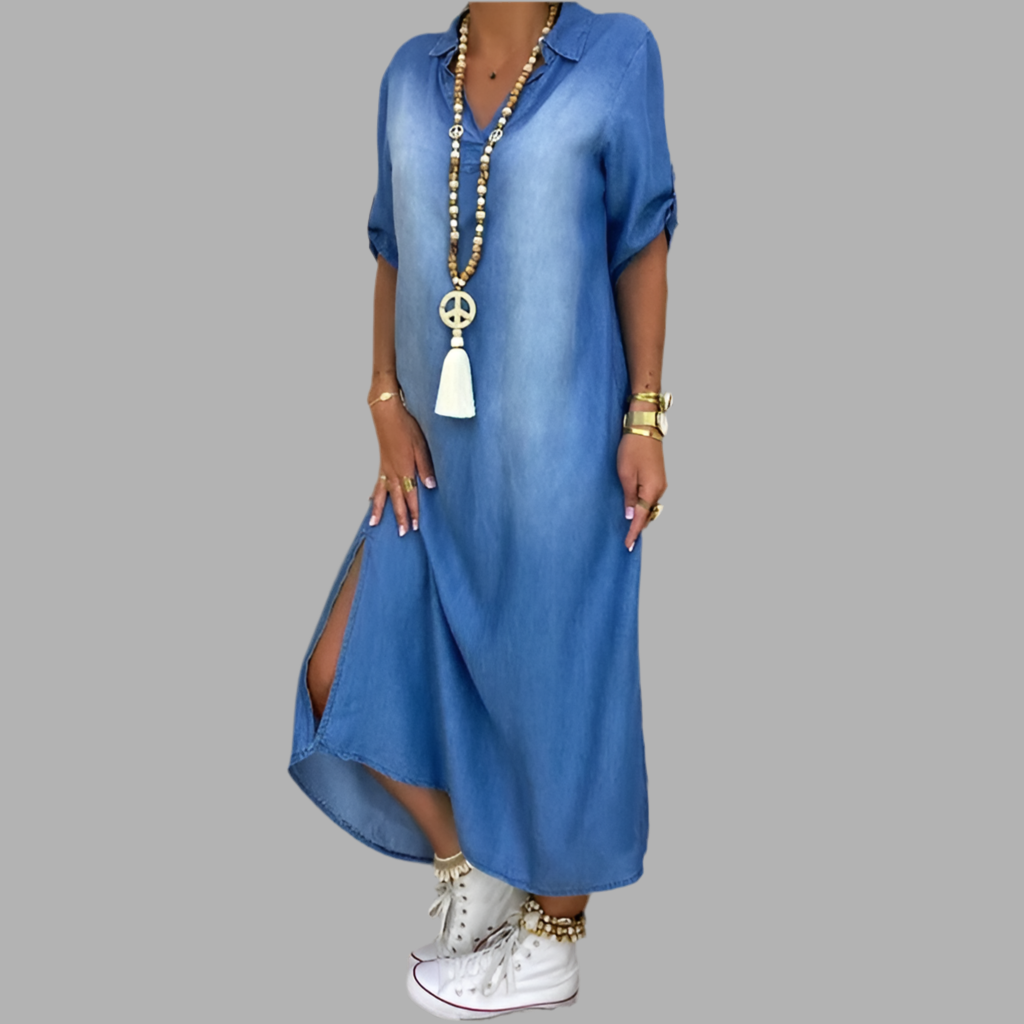 LeaDenim™ | Abito Lungo Casual Donna