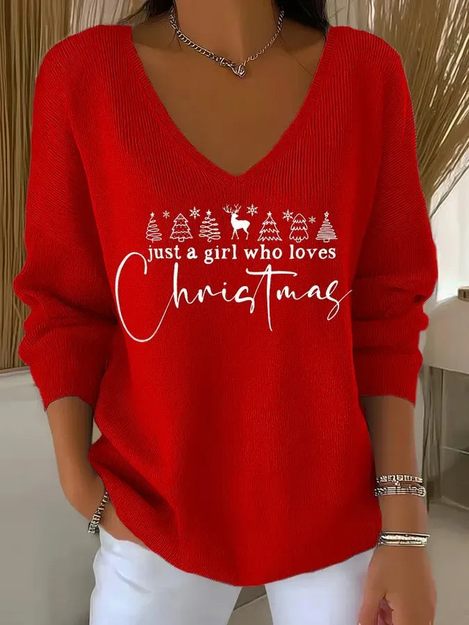 StellaNatalizia™ | Maglione Festivo a Scollo a V Donna