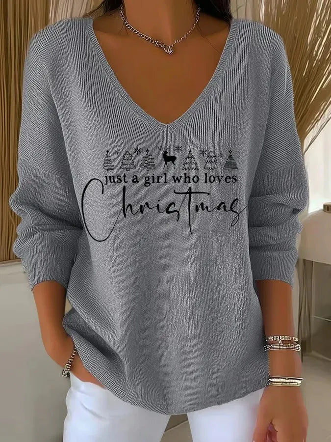 StellaNatalizia™ | Maglione Festivo a Scollo a V Donna