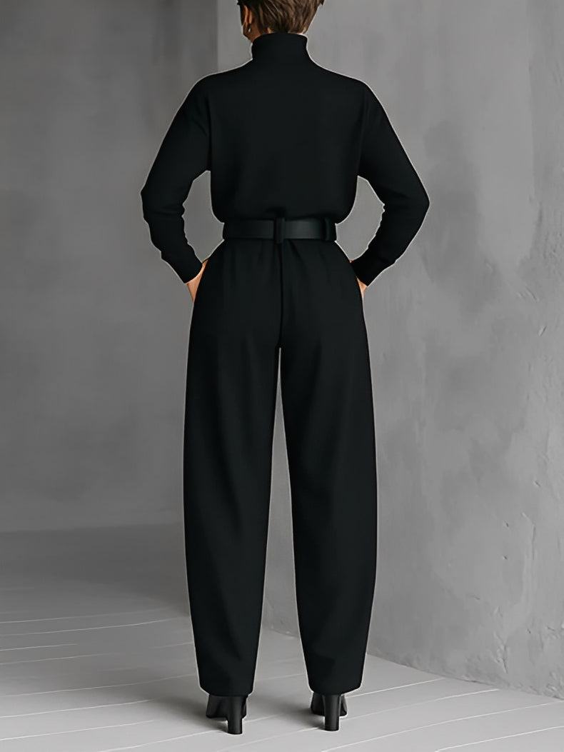 LineaArmonia™ | Set Donna con Dolcevita e Pantaloni Dritti