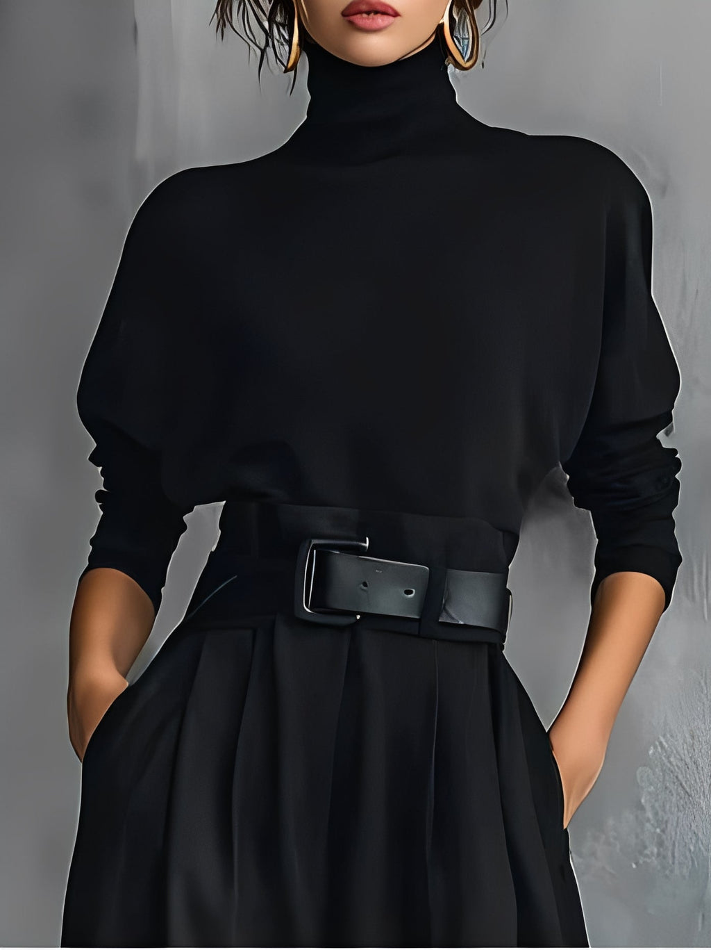 LineaArmonia™ | Set Donna con Dolcevita e Pantaloni Dritti