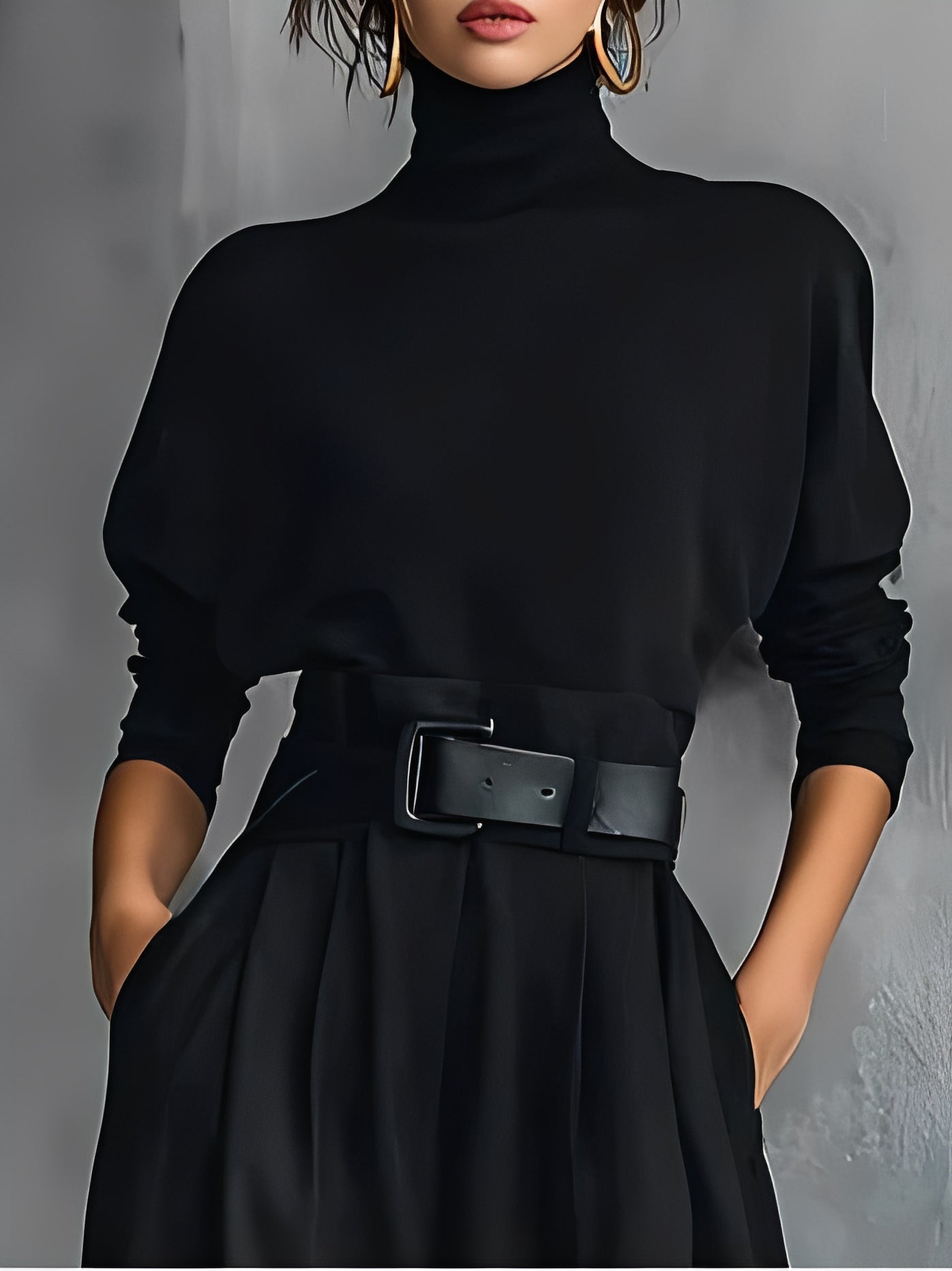 LineaArmonia™ | Set Donna con Dolcevita e Pantaloni Dritti