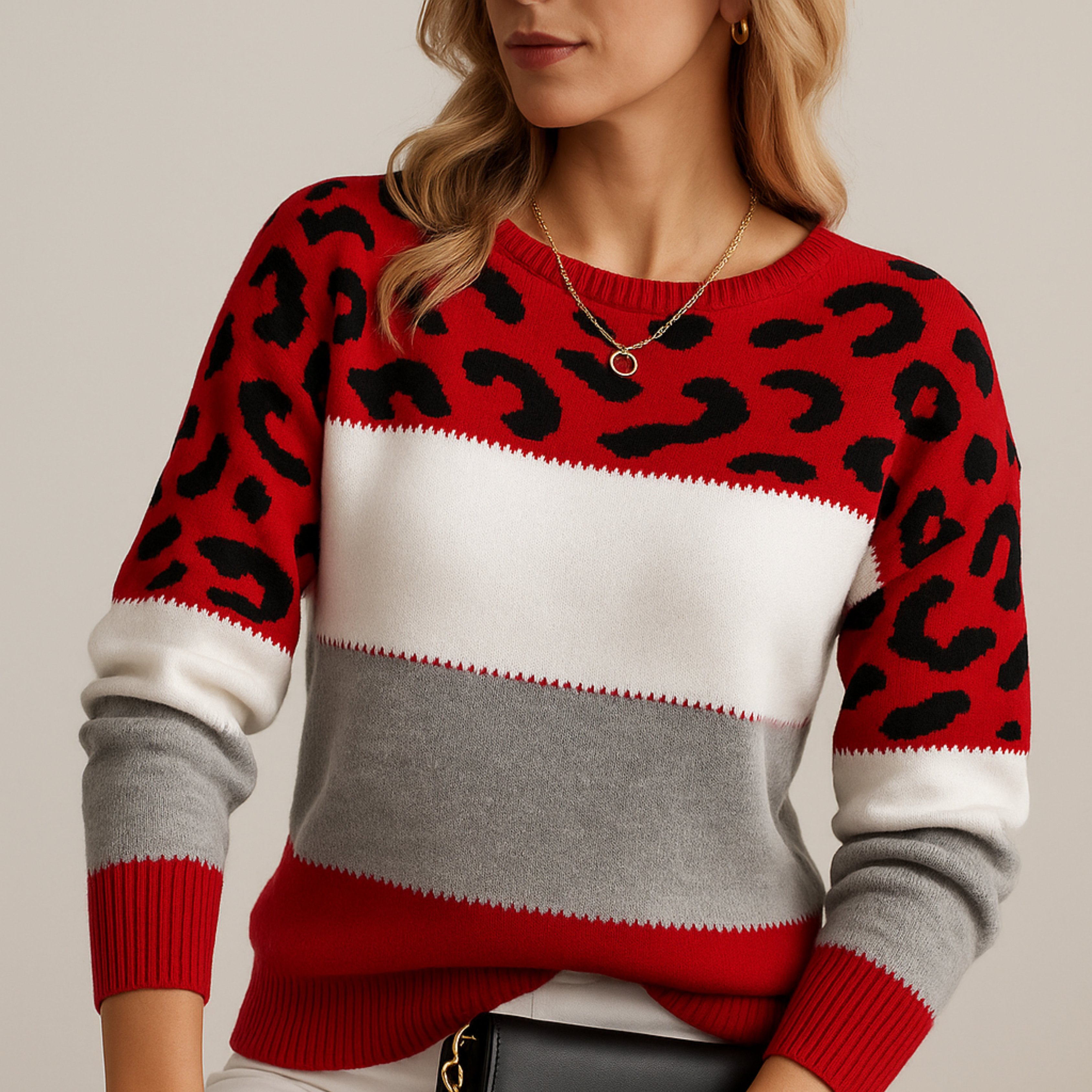 LiaFelina™ | Maglione Elegante con Motivo Leopardato