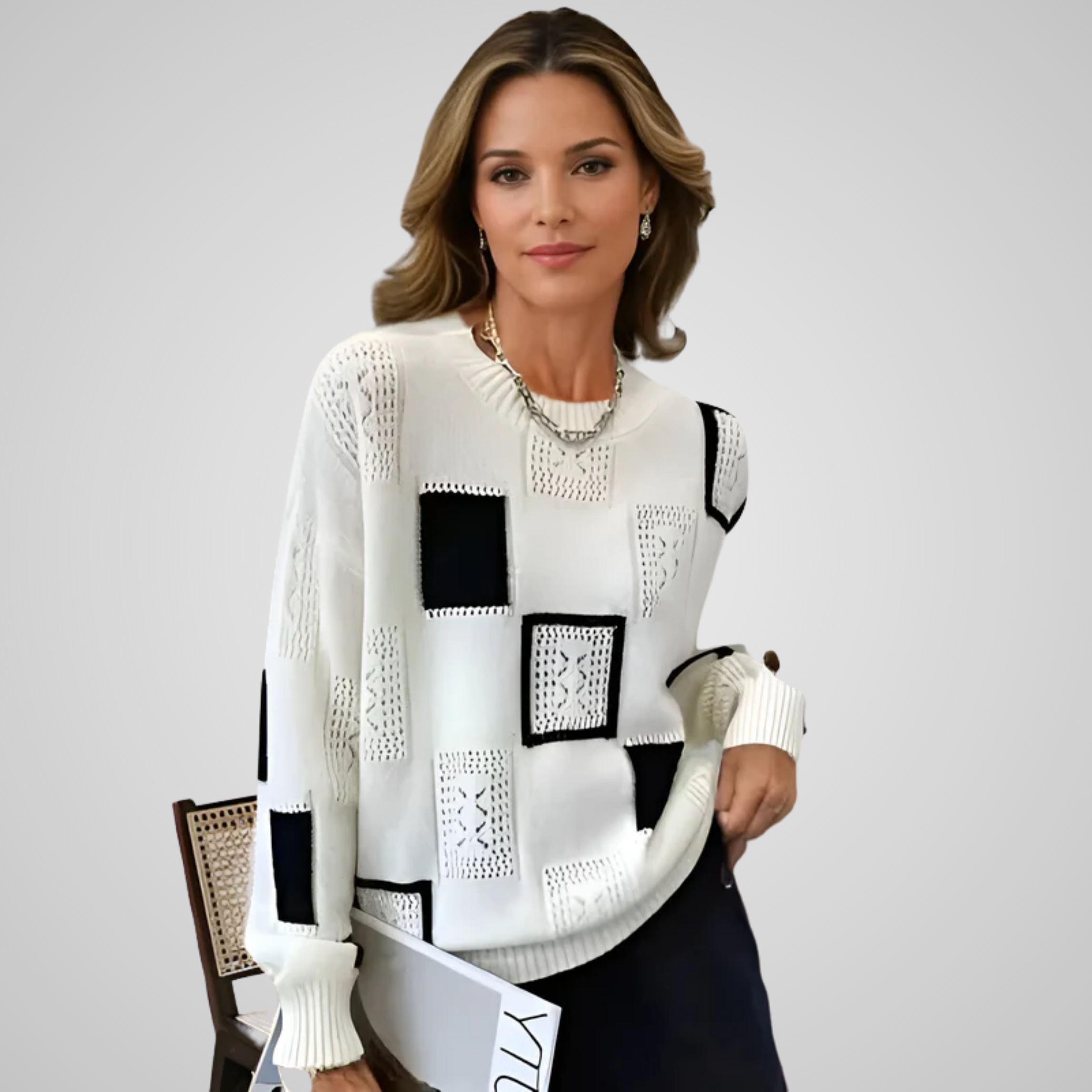 ModernaSofia™ | Maglione Geometrico Eleganza