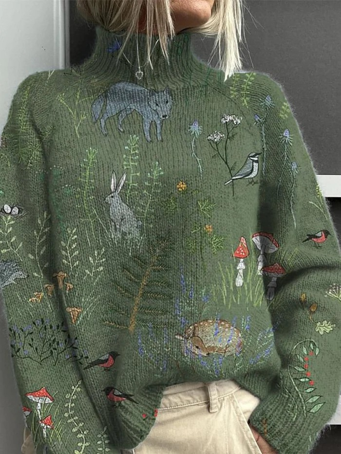 FioraSelvatica™ | Maglione Ricamato “Giardino Selvaggio