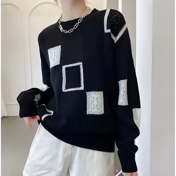 ModernaSofia™ | Maglione Geometrico Eleganza