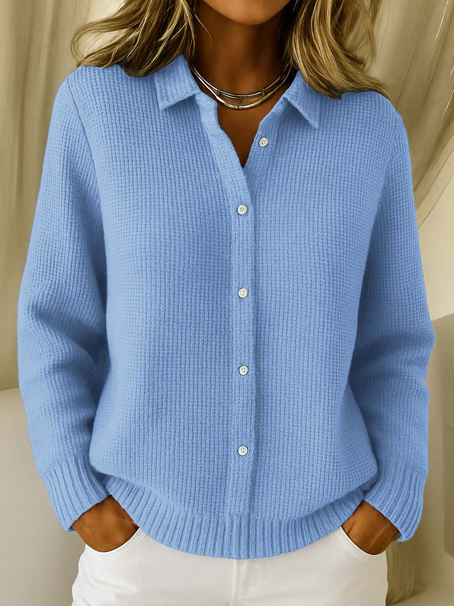 LiaColletto™ | Cardigan Elegante a Collo Raffinato Donna