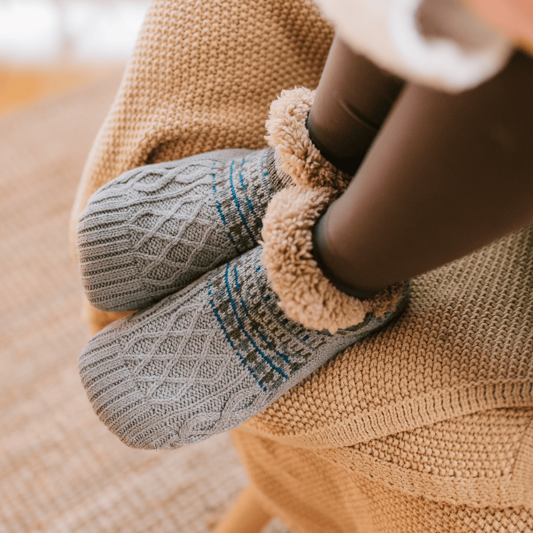 CaldiPassi™ | Calze Invernali Antiscivolo Foderate in Felpa