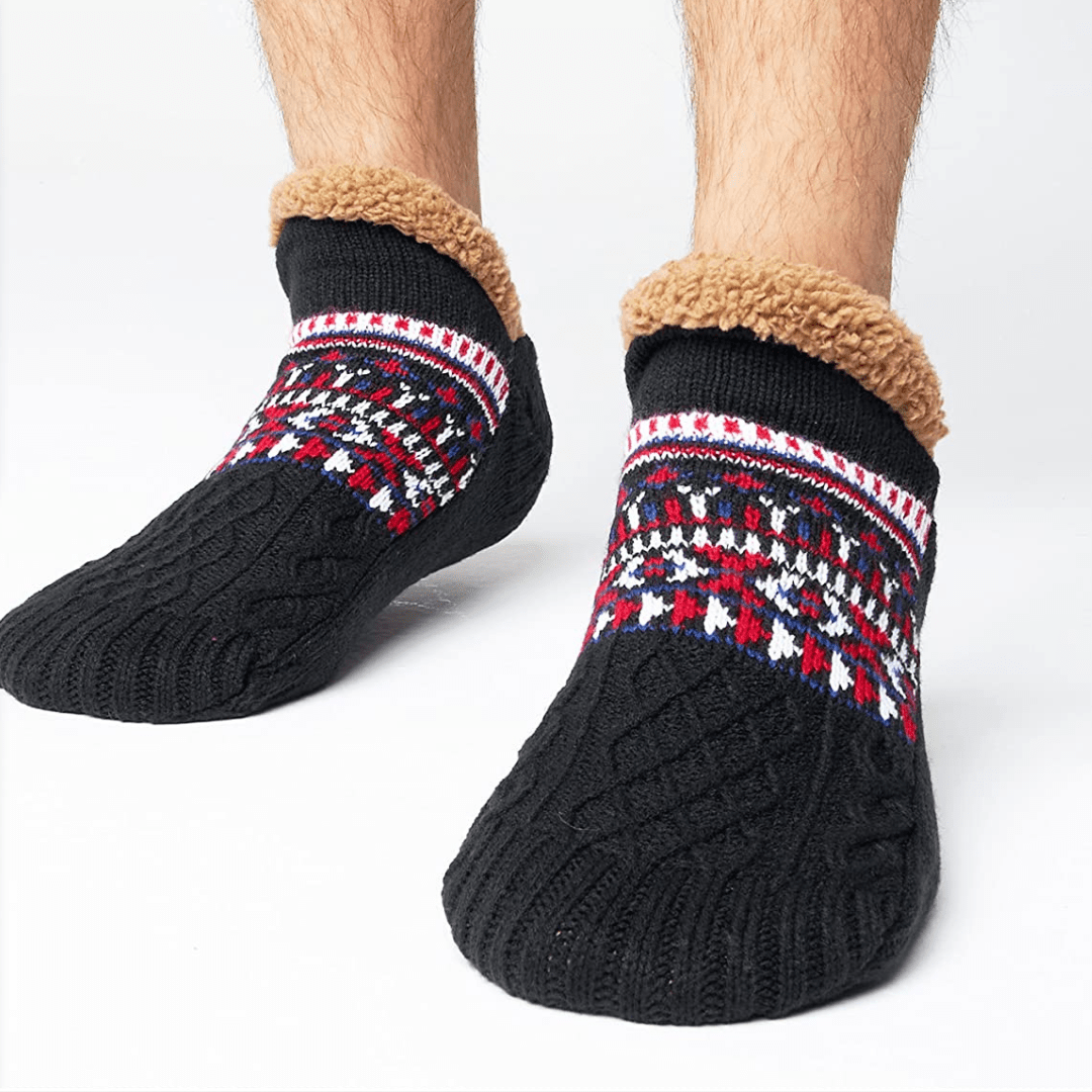 CaldiPassi™ | Calze Invernali Antiscivolo Foderate in Felpa