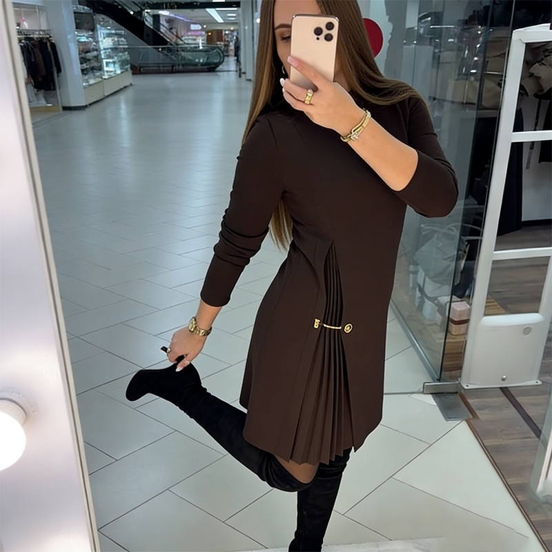 Aurivelle™ | Abito Elegante Plissé Donna