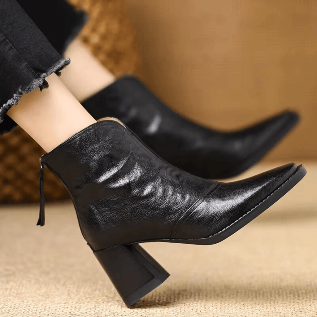 VeraEleganza™ | Stivaletti di Lusso con Tacco Medio Donna