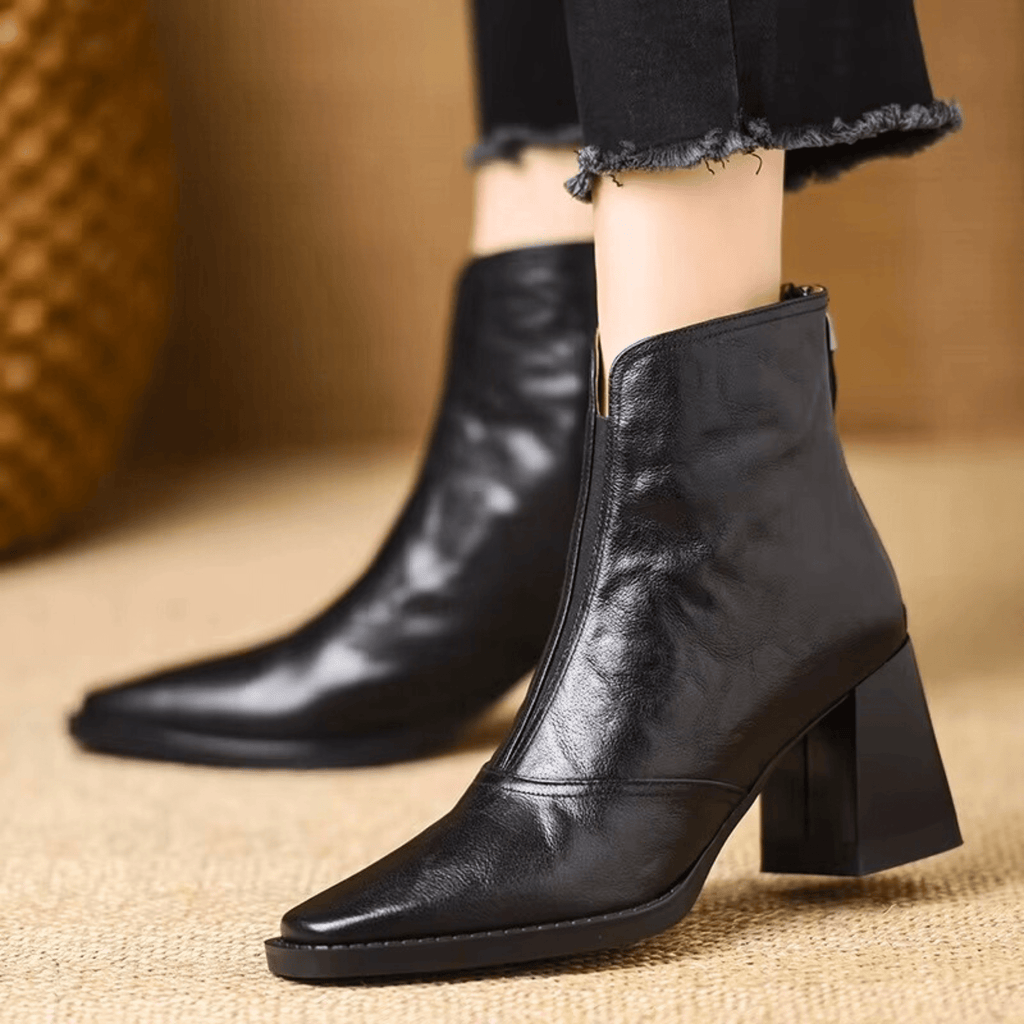 VeraEleganza™ | Stivaletti di Lusso con Tacco Medio Donna
