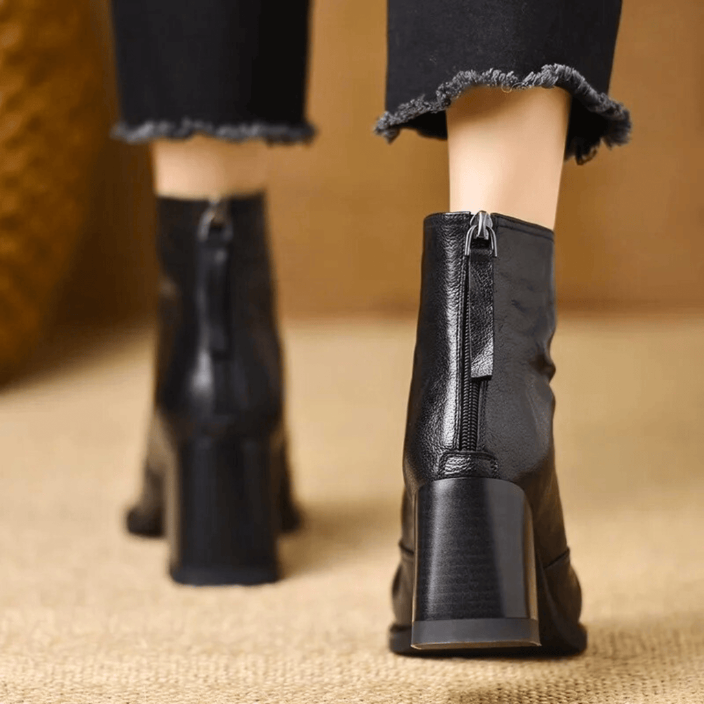 VeraEleganza™ | Stivaletti di Lusso con Tacco Medio Donna