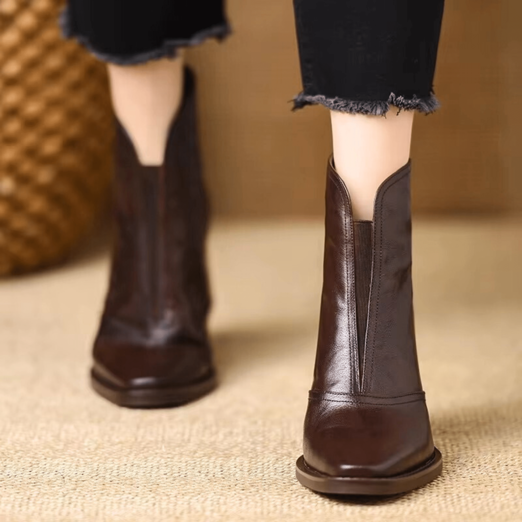 VeraEleganza™ | Stivaletti di Lusso con Tacco Medio Donna