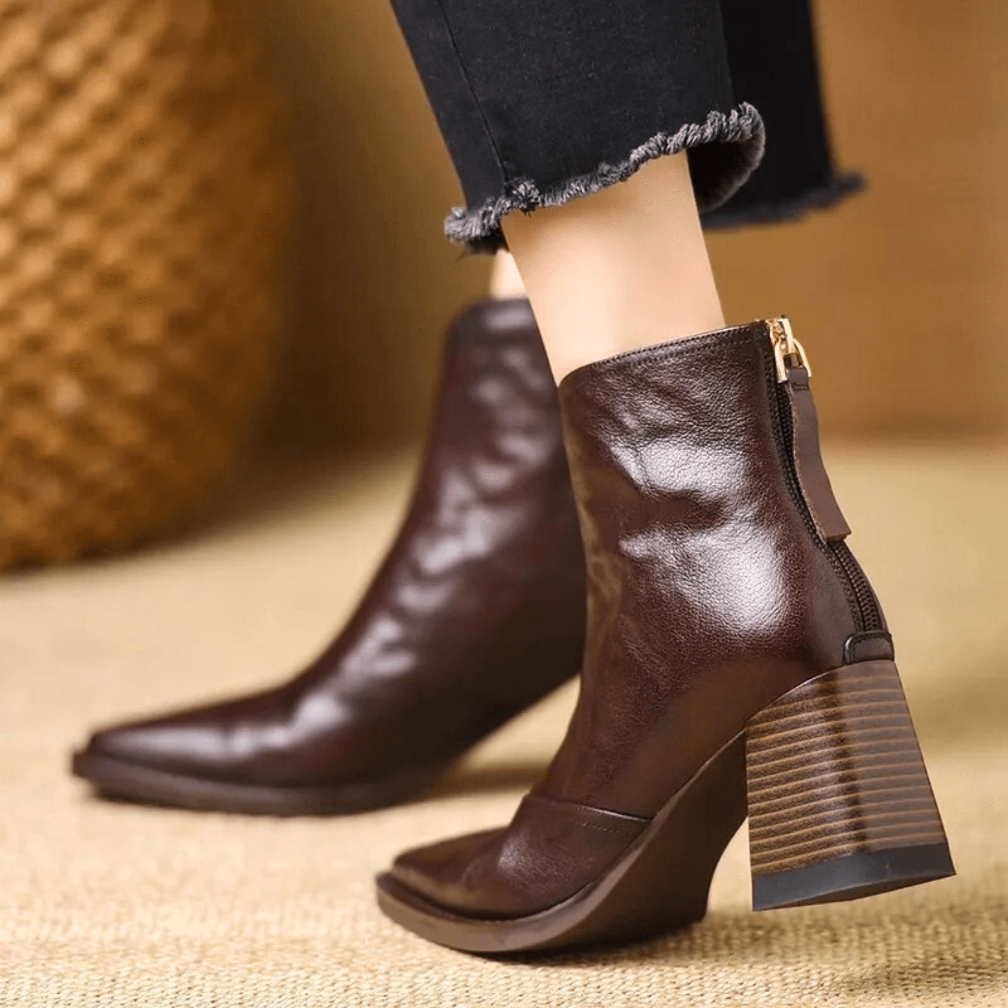 VeraEleganza™ | Stivaletti di Lusso con Tacco Medio Donna