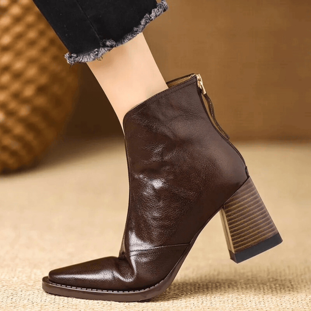 VeraEleganza™ | Stivaletti di Lusso con Tacco Medio Donna