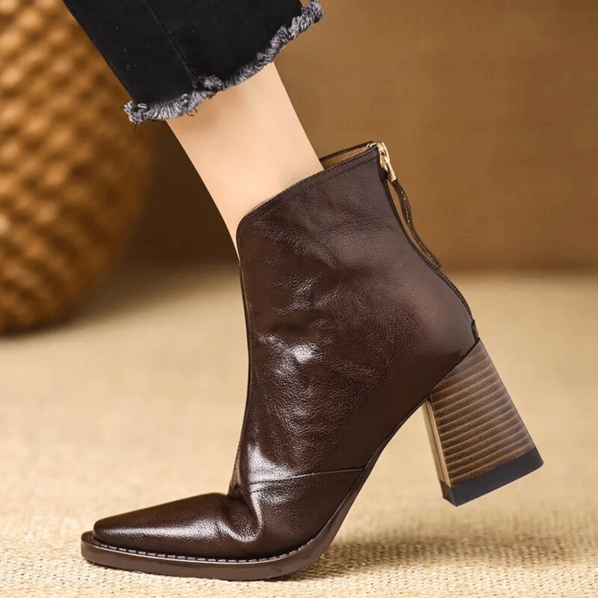 VeraEleganza™ | Stivaletti di Lusso con Tacco Medio Donna